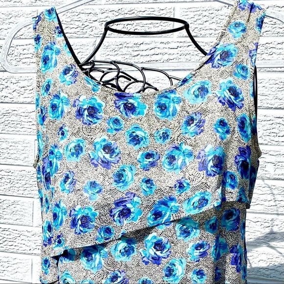 SACRED THREADS BOHO SYMMETRICALLY LAYERED FLORAL DRESS S/M NWT - Picture 2 of 13